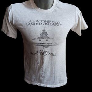 Vintage T-shirt Small Single Stitch 1980's Roswell Space Shuttle Buttery Men's